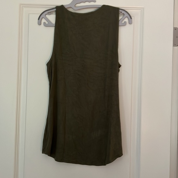 White House Black Market Soft Lace Up Tank - Picture 7 of 7